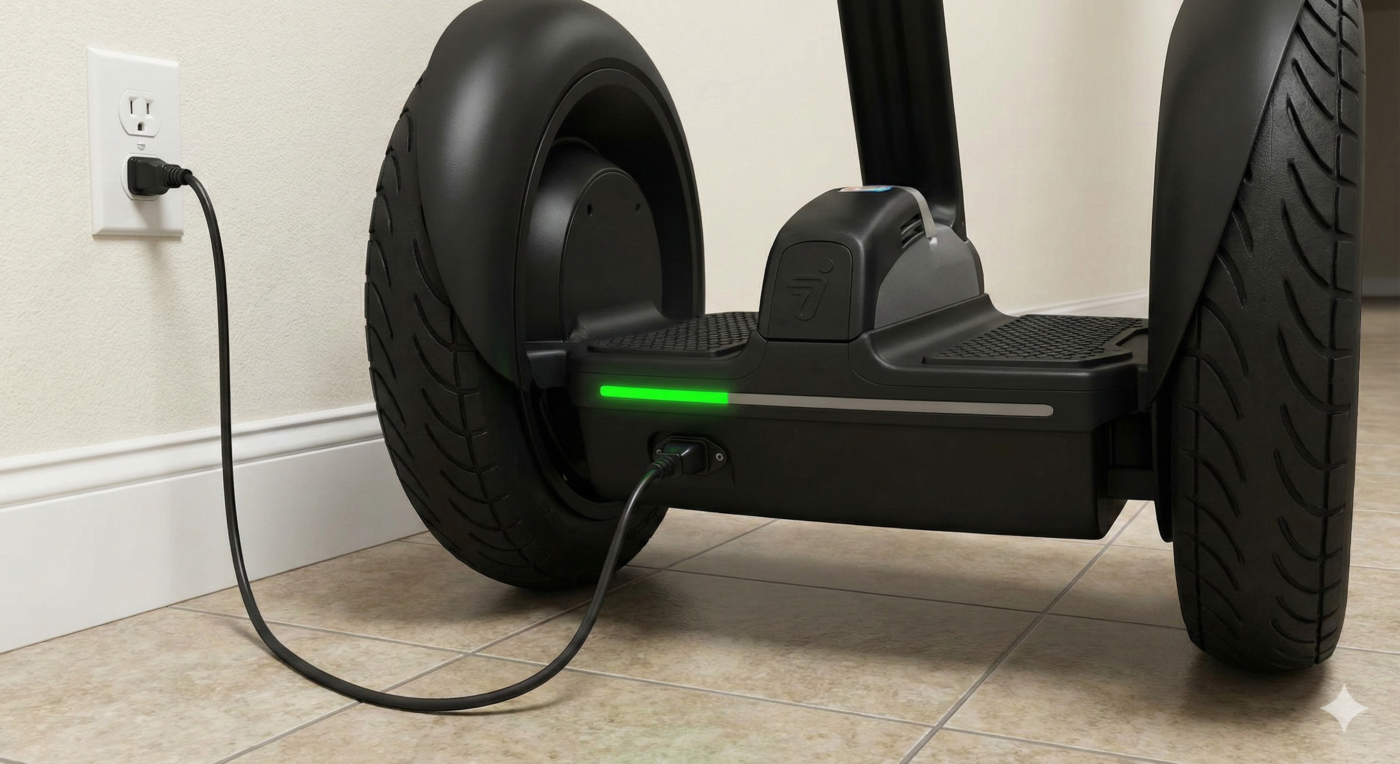 Segway PT Akku Seriennummer auf der Rückseite zur Bestimmung von Alter und Kapazität