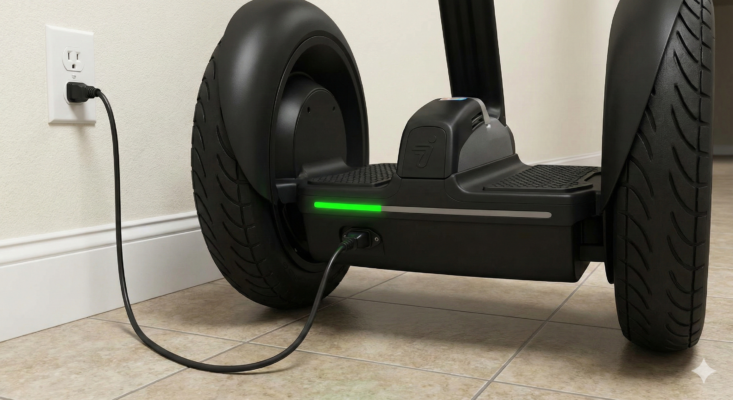 Segway PT Akku Seriennummer auf der Rückseite zur Bestimmung von Alter und Kapazität